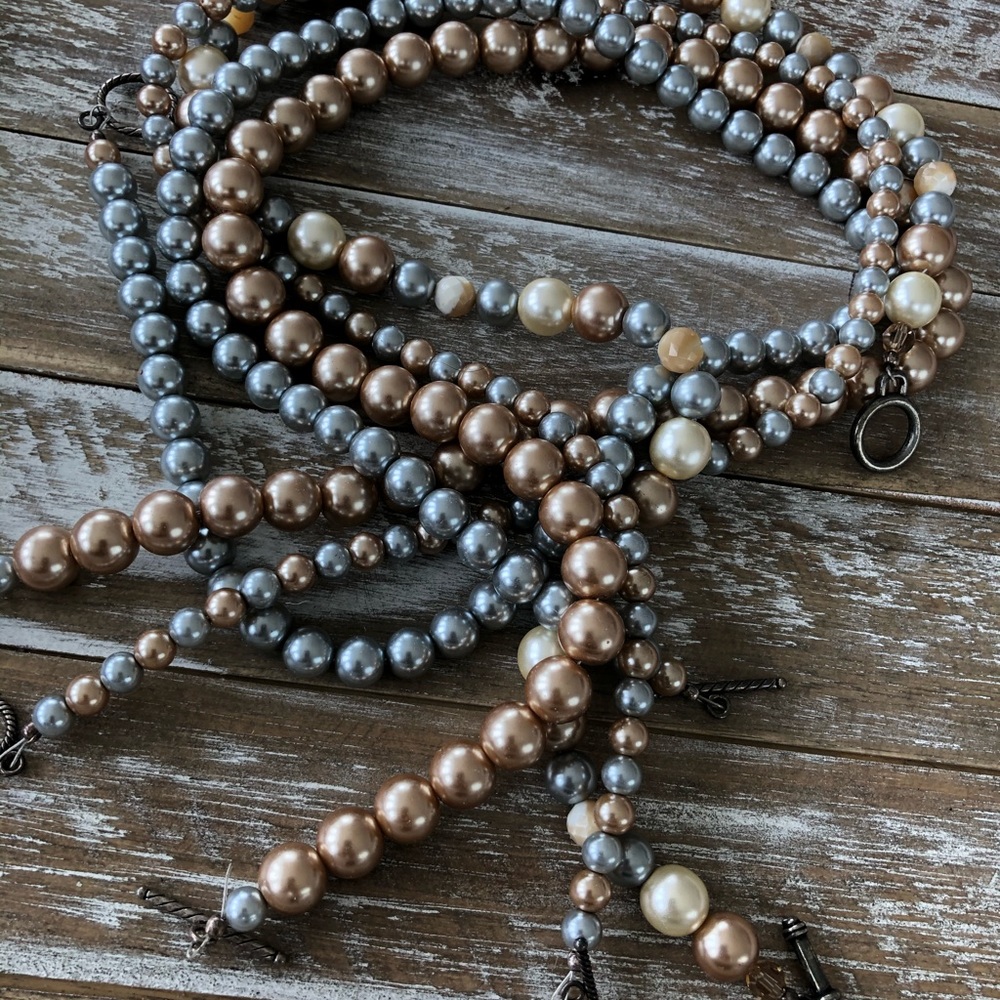 Artisan pearl necklaces ....set of four
